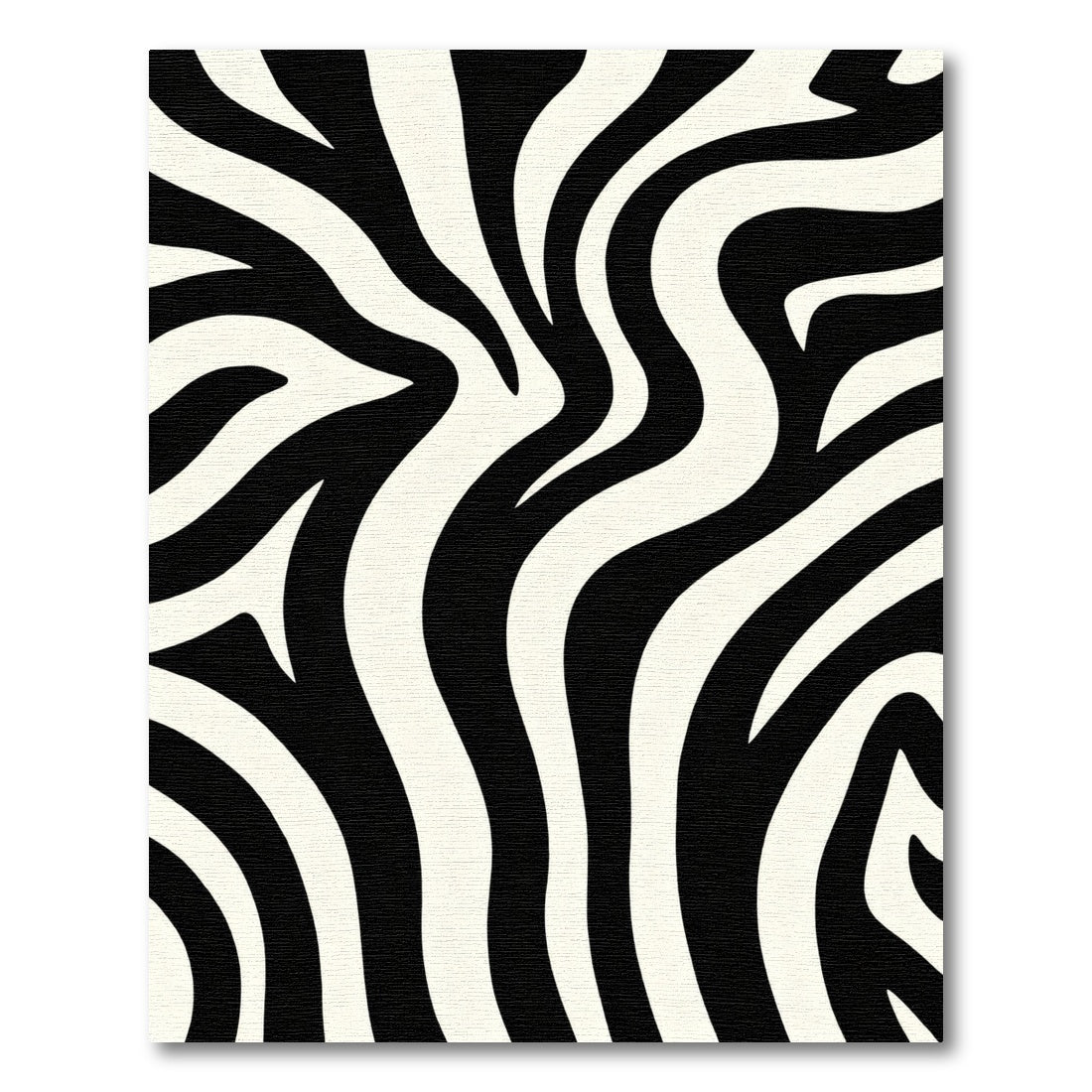 Black Cream Organic Wavy Stripes Runner Rug