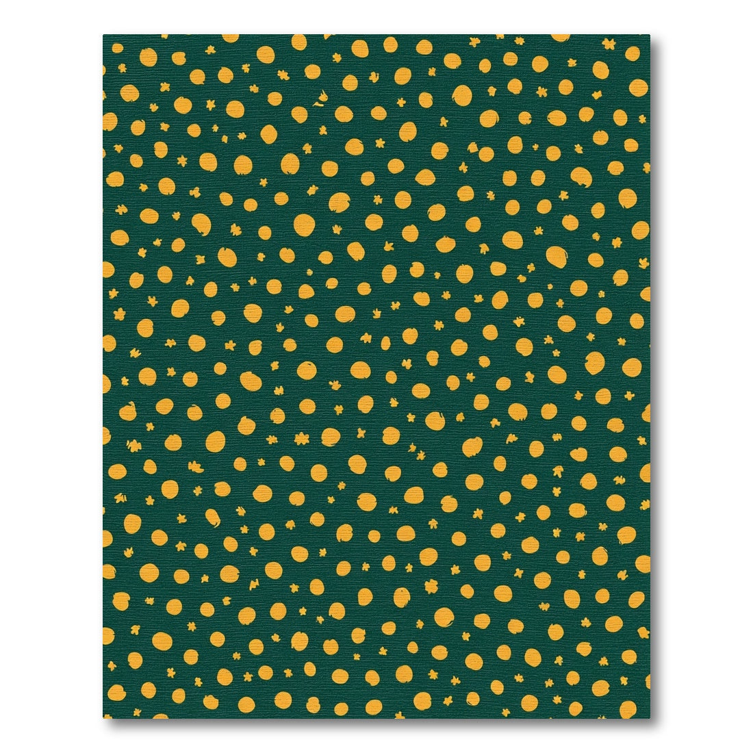 Gold Polka Dots on Forest Green Rug