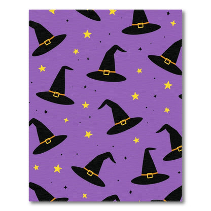 Purple Witch Hats Washable Area Rug
