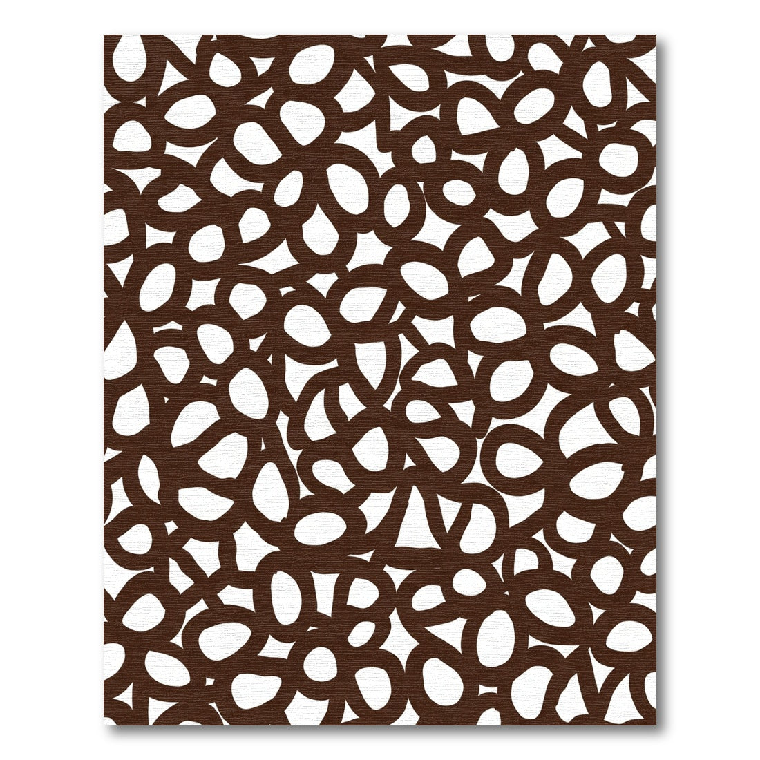 Chic Dark Brown Scattered Petals Rug