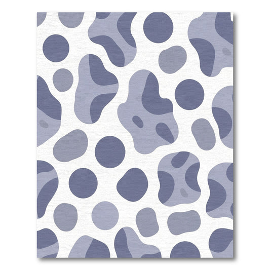 Periwinkle Abstract Blob Shape Rug