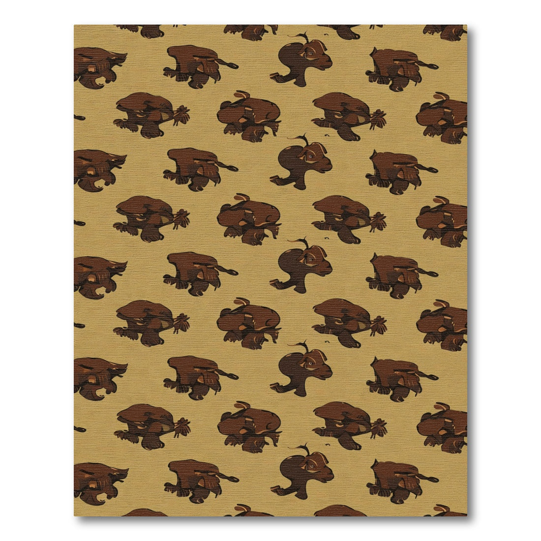 Brown Bison Rodeo Repeat Rug