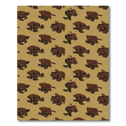 Brown Bison Rodeo Repeat Rug