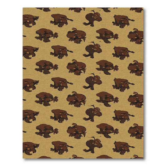 Brown Bison Rodeo Repeat Rug