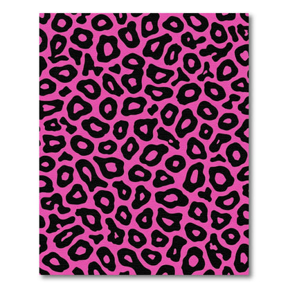 Bold Pink Black Animal Spots Rug