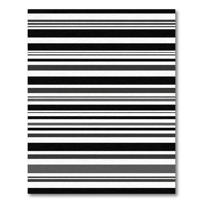 Bold Black White Gray Striped Rug