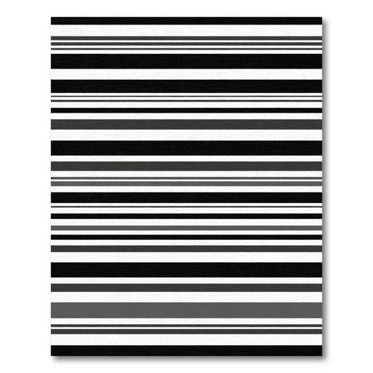 Bold Black White Gray Striped Rug
