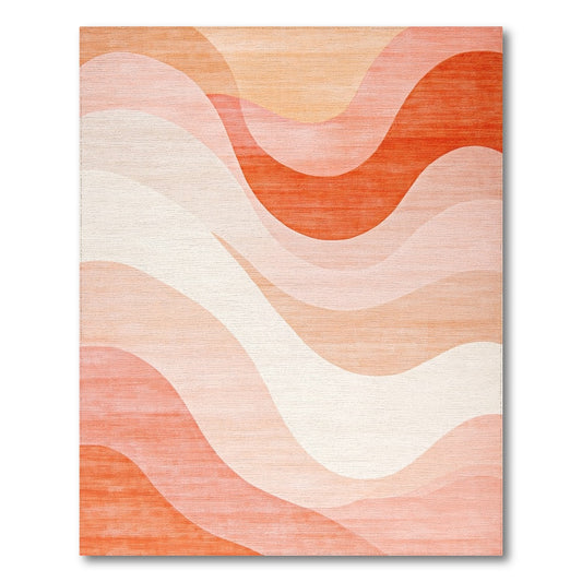 Orange Wave Orange Wave Abstract Area Rug