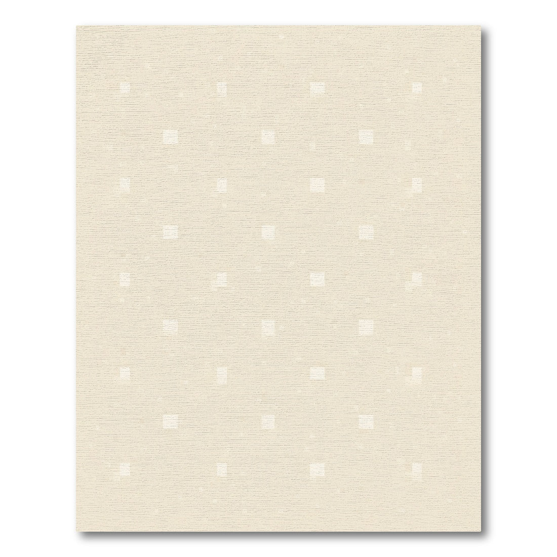 Subtle Cream Speckled Square Array Rug
