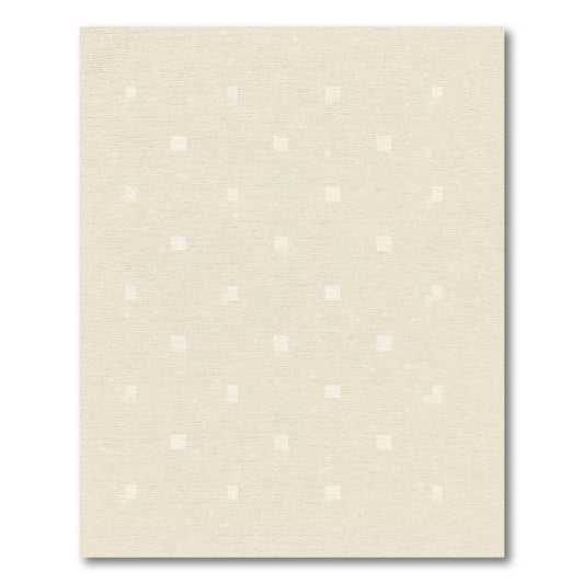 Subtle Cream Speckled Square Array Rug