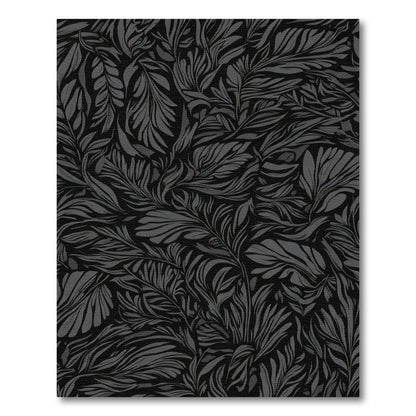 Charcoal Gray Botanical Swirl Rug