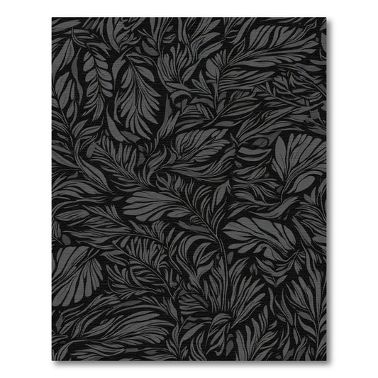 Charcoal Gray Botanical Swirl Rug