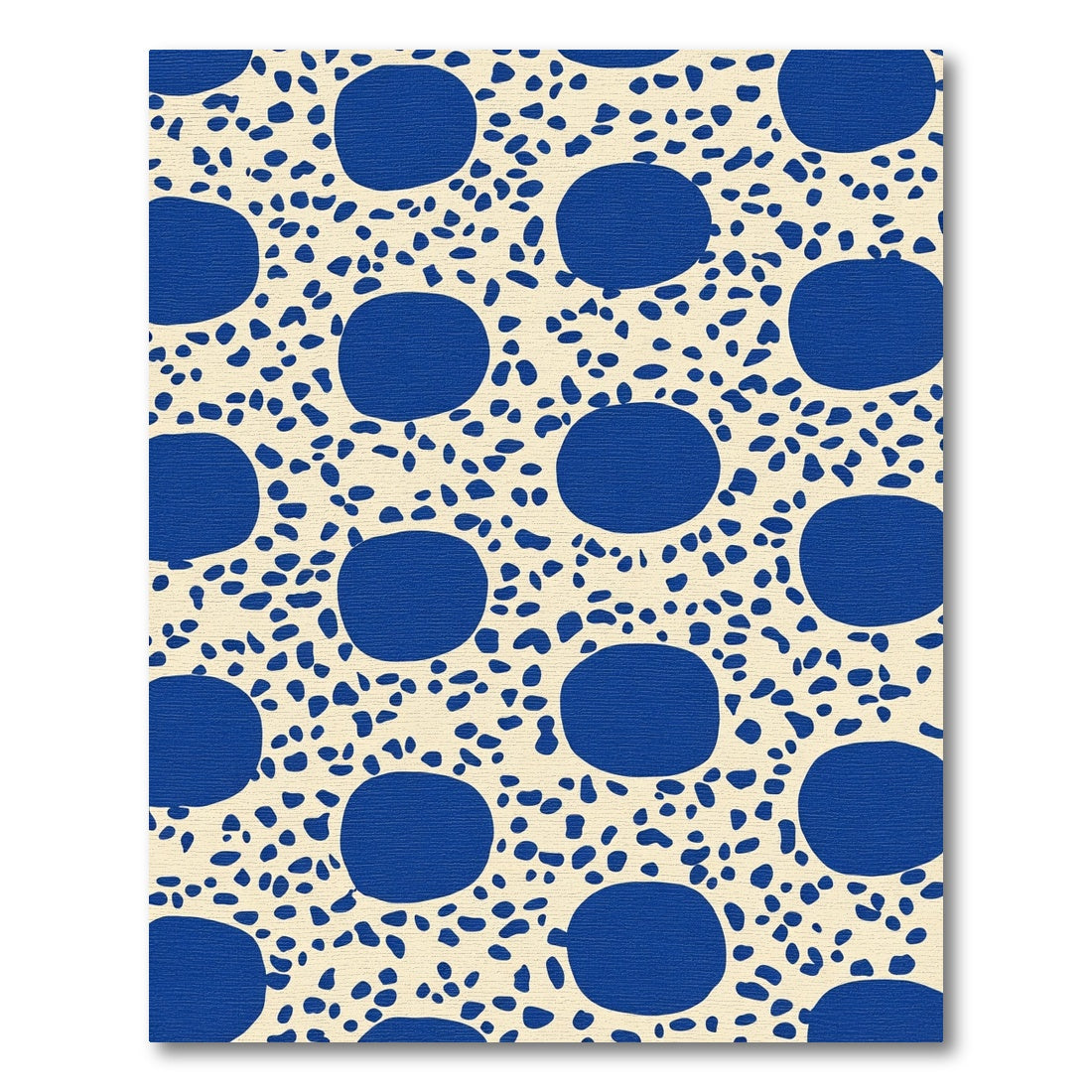 Blue Abstract Polka Dot Terrazzo Rug