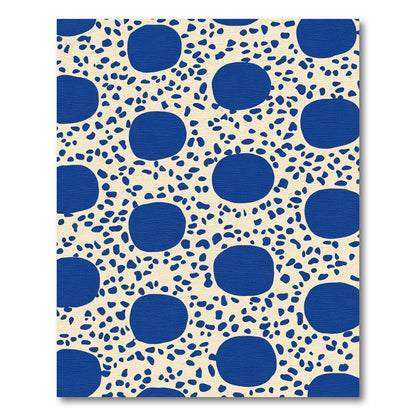 Blue Abstract Polka Dot Terrazzo Rug