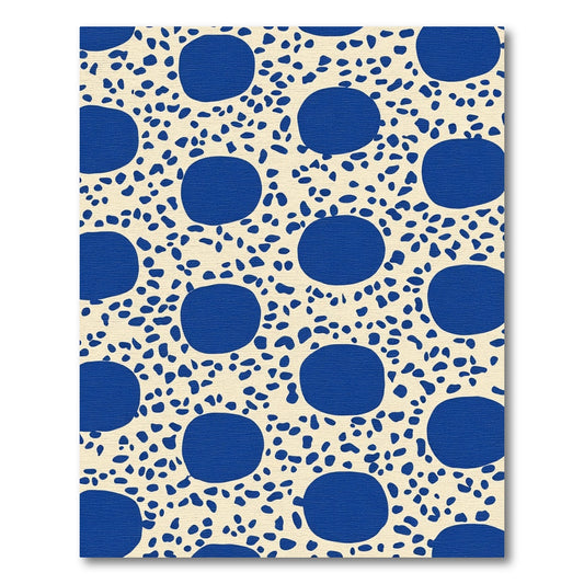 Blue Abstract Polka Dot Terrazzo Rug