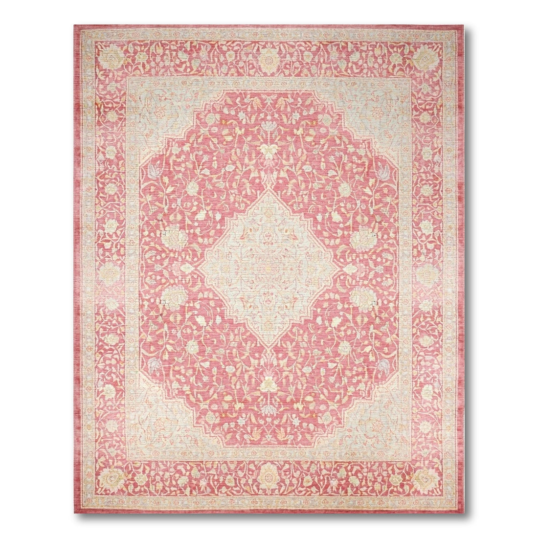 Pink Floral Medallion Vintage No. 2 Rug