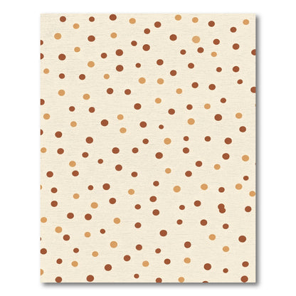 Neutral Tone Scattered Polka Dots Rug