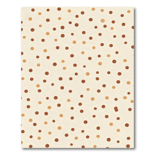 Neutral Tone Scattered Polka Dots Rug