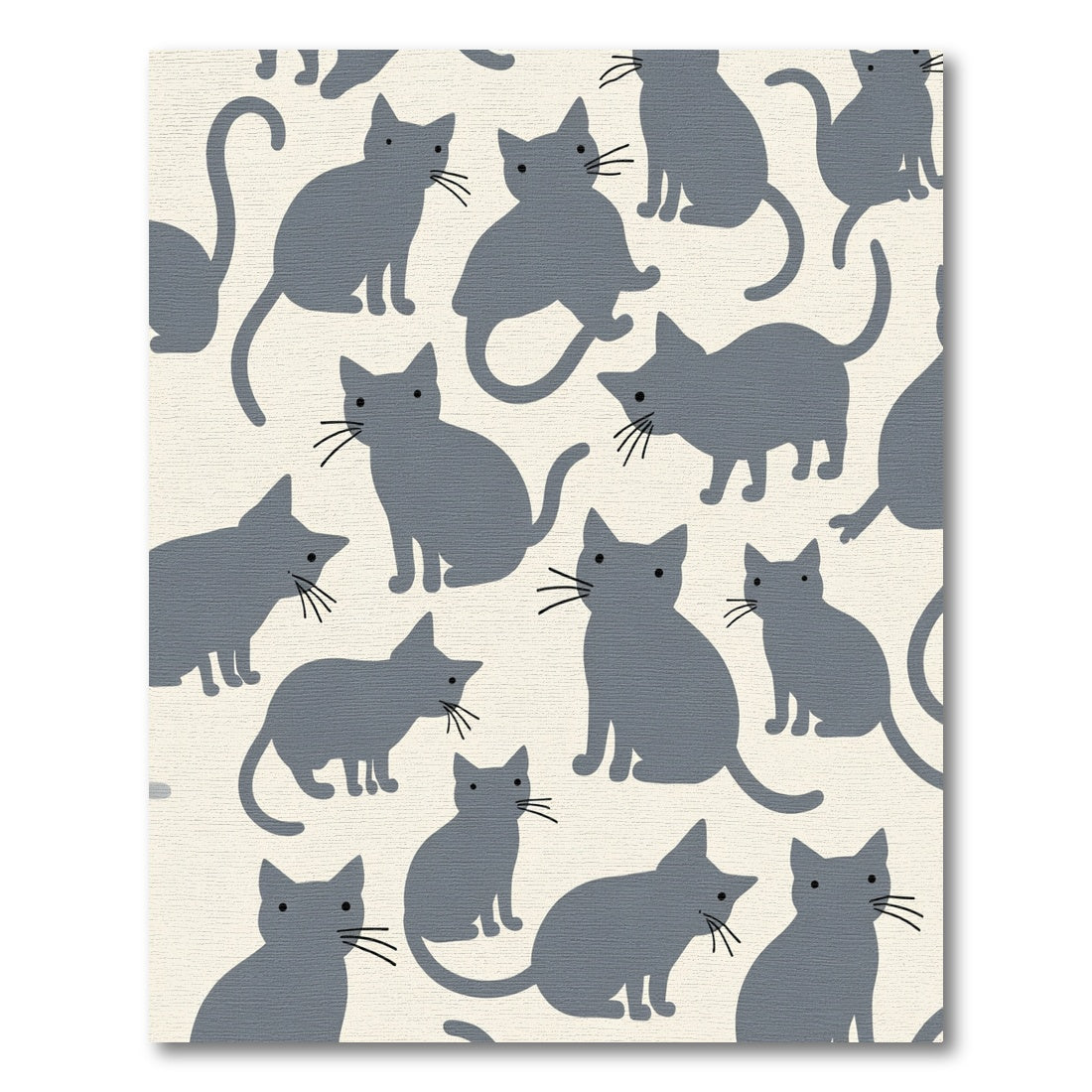 Gray Cats Repeating Composition Rug