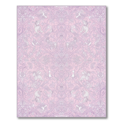 Pink Floral Unicorn Area Rug