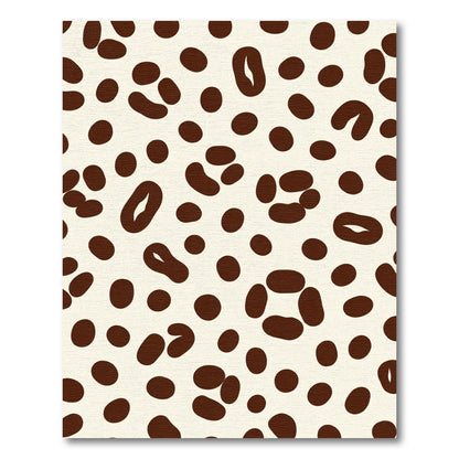 Cream And Brown Dalmatian Spots Rug