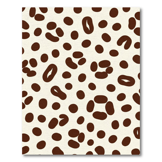 Cream And Brown Dalmatian Spots Rug