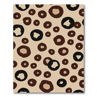 Brown Beige Cheetah Spots Rug