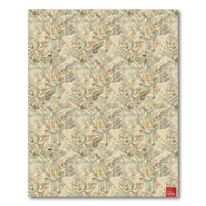 Earthy Abstract Swirl Foliage Rug
