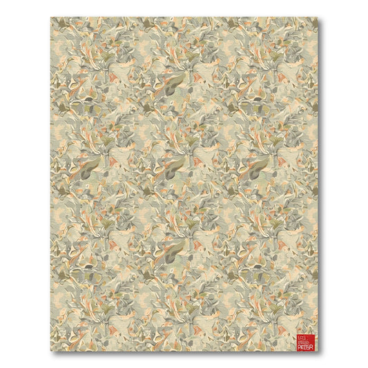 Earthy Abstract Swirl Foliage Rug