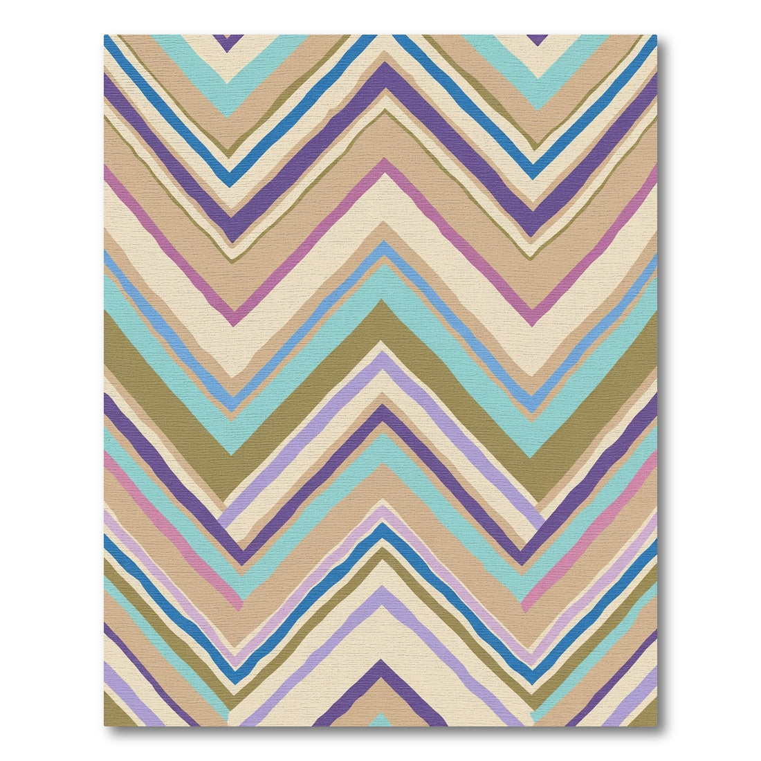 Earthy Chevron Stripe Palette Rug