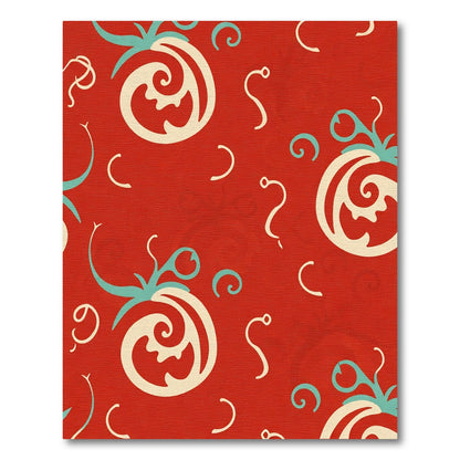 Crimson Organic Swirl Medallion Jacquard Rug