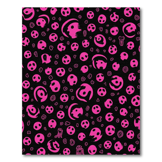 Hot Pink Abstract Circles Scatter Rug