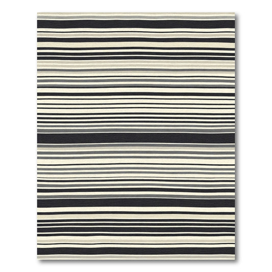 Monochrome Graphic Stripe Rug