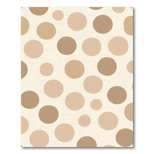 Neutral Earth Tone Polka Dot Rug