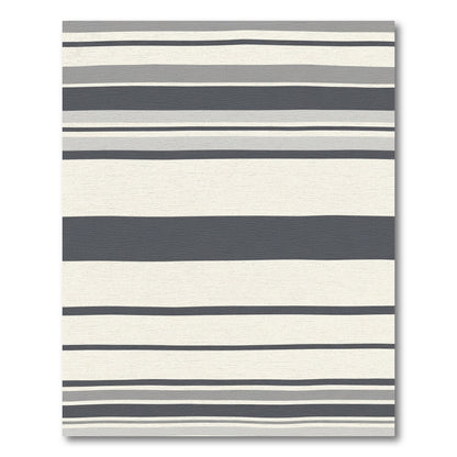 Modern Graphite Gray Stripe Rug