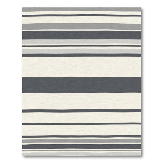 Modern Graphite Gray Stripe Rug