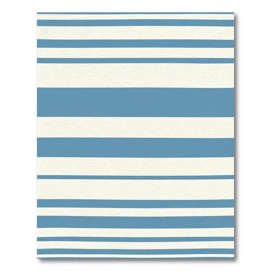 Blue White Horizontal Stripe Rug