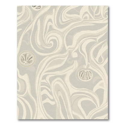 Neutral Swirl Botanical Medallion Rug