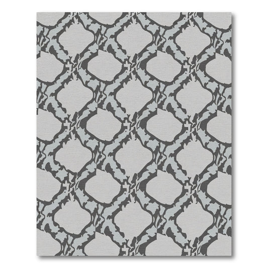 Gray Light Blue Camo Lattice Rug