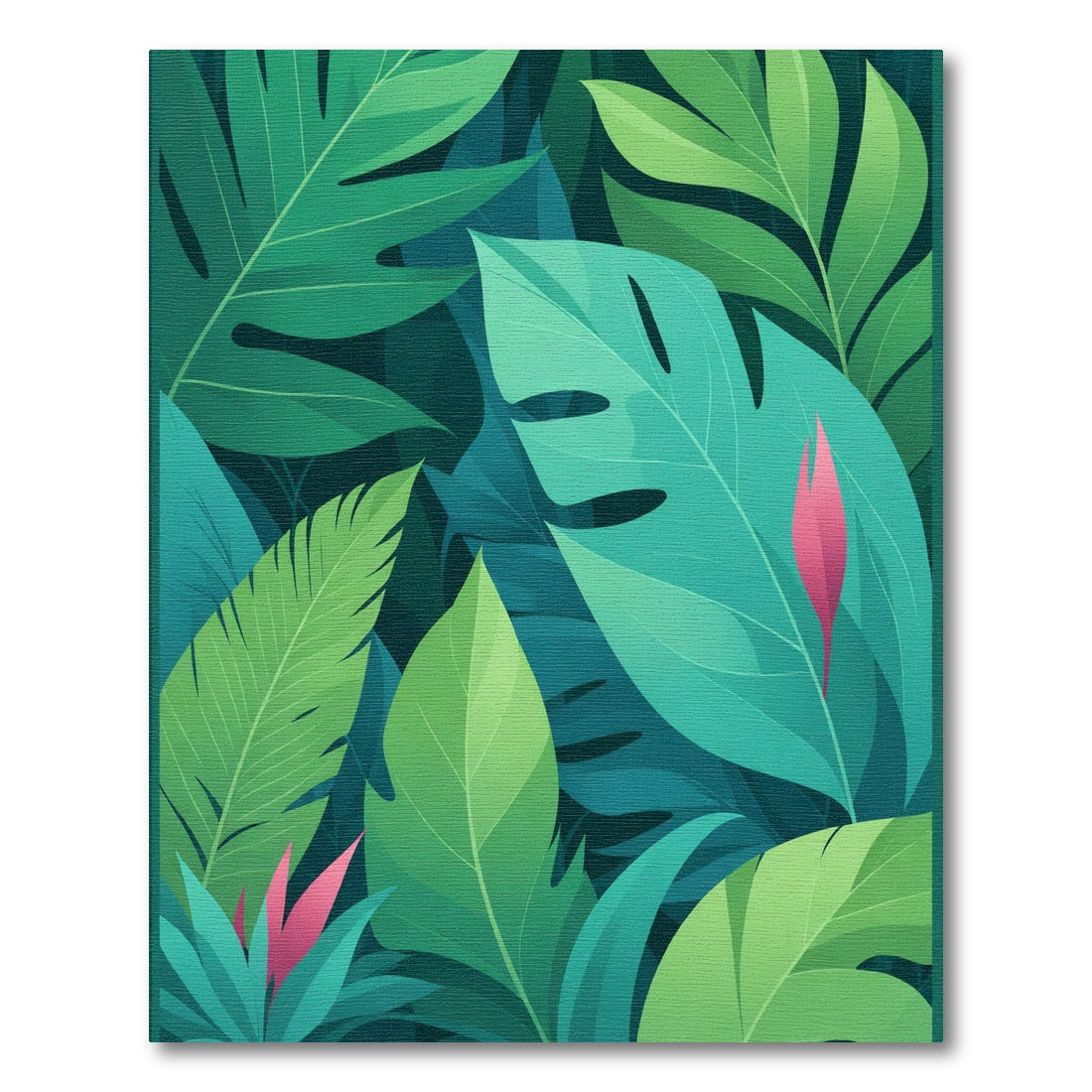 Verdant Jungle Leafy Botanical Abloom Rug