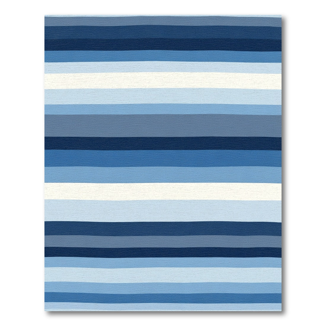 Azure Gradient Horizontal Stripe Rug