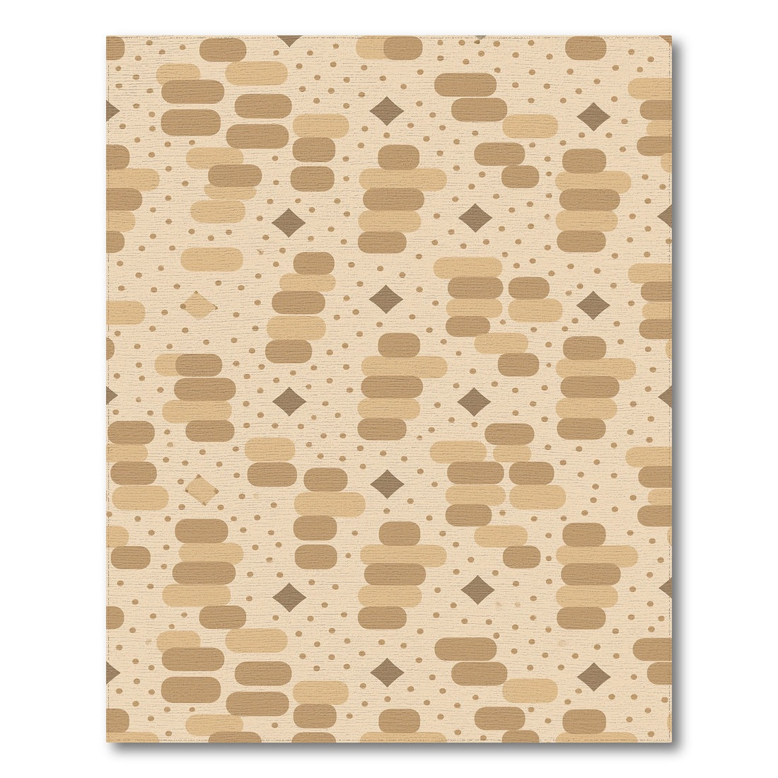 Geometric Brown Tan Area Rug