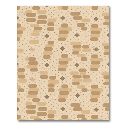 Geometric Brown Tan Area Rug