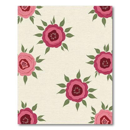Crimson Pink Floral Collection Rug