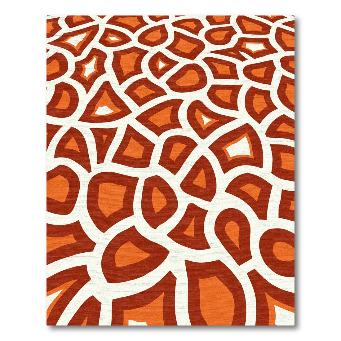 Terra Cotta Organic Irregular Shapes Rug