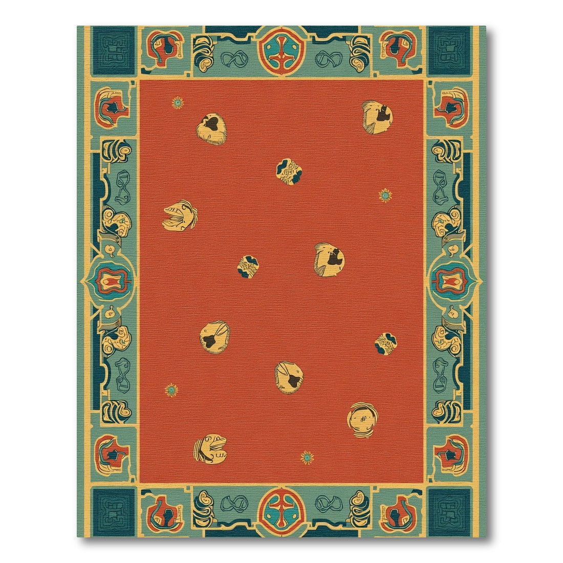 Ancient Celestial Animal Field Rug