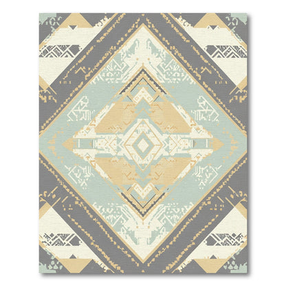 Geometric Boho Diamond Stripe Rug