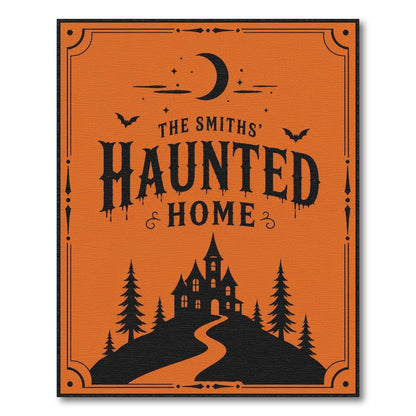 Distressed Vintage The Smiths' Haunted Home Orange Area Rug