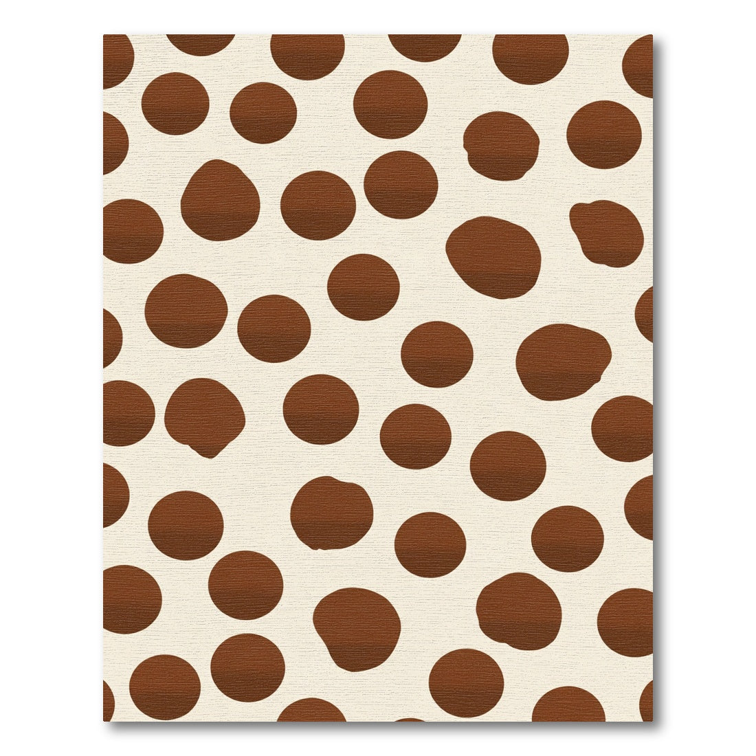 Brown White Random Circles Rug