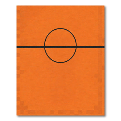 Bold Orange Circle Line Rug